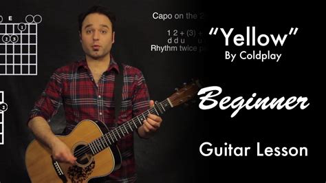 Yellow By Coldplay Acoustic Tutorial Beginner • Garrets Guitar Lessons