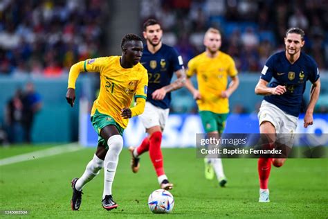 Garang Kuol Of Australia During The Fifa World Cup 2022 Group D