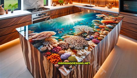 These Incredible Wood And Epoxy Kitchen Islands Feature Stunning