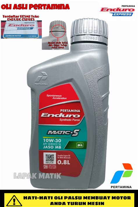 Oli Motor ENDURO MATIC S ORIGINAL PERTAMINA 800ML Lazada Indonesia