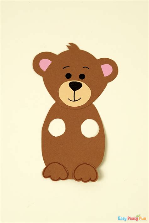 Bear Paper Finger Puppet - Easy Peasy and Fun