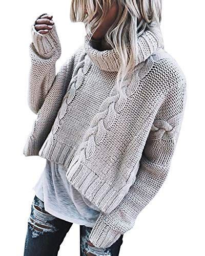 Mujer Elegante Sudaderas Pullover Irregular Cuello Alto Manga Largo