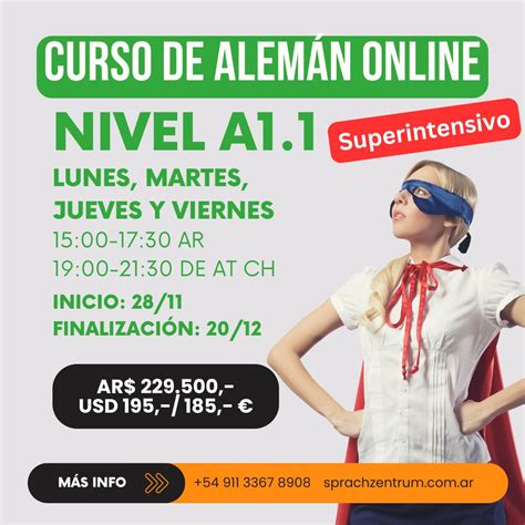 A1 1 Curso SUPER intensivo de Alemán Online Noviembre Diciembre