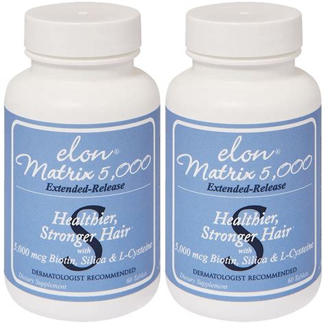 Elon Matrix 5000 Biotin Hair Vitamins 120 Hair Growth Pills Biotin 5000mcg Vitamins For Hair