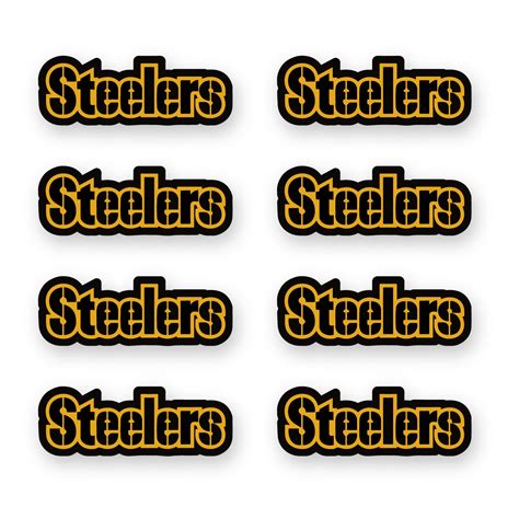 Pittsburgh Steelers Sticker Set of 8 by 3 inches each Decal | Inspire ...