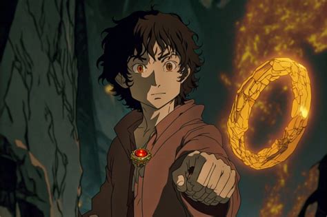 Der Herr Der Ringe In Der Anime Version Midjourney Hat Den Stil Von