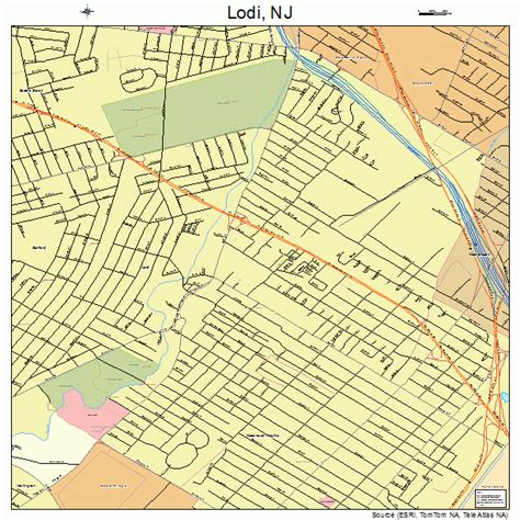 Lodi New Jersey Street Map 3441100