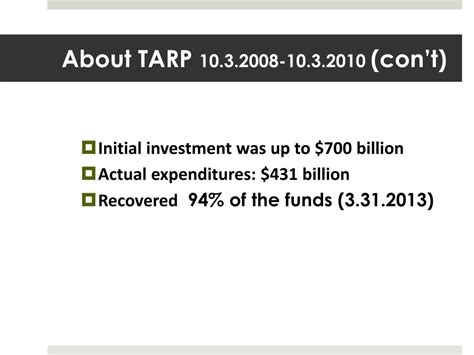 Ppt Tarp Troubled Assets Relief Program Powerpoint Presentation Free