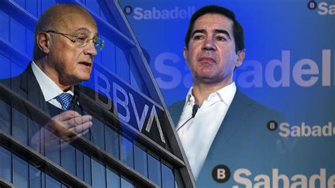 BBVA atrapa con su caída el ascenso en bolsa del Sabadell tras la opa