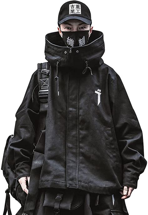 Niepce Inc Japanese Streetwear Zip Up Windbreaker Jackets For Men