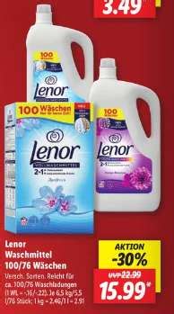 Lenor Waschmittel Waschg Nge F R Nur Bei Lidl Mydealz