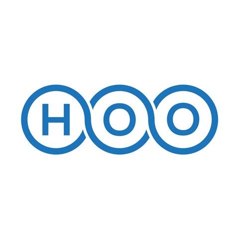 HOO letter logo design on white background. HOO creative initials ...