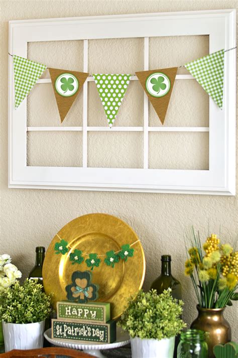 St Patrick S Day Decor St Patrick S Day Lucky Green Pennant Banners