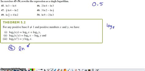 Rewrite Expression As A Single Logarithm Youtube