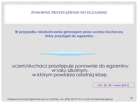 Podstawowe Informacje dlA zdających egzamin gimnazjalny w 2015 roku