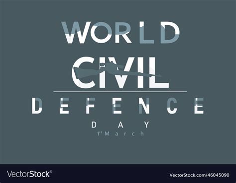 World Civil Defence Day Royalty Free Vector Image