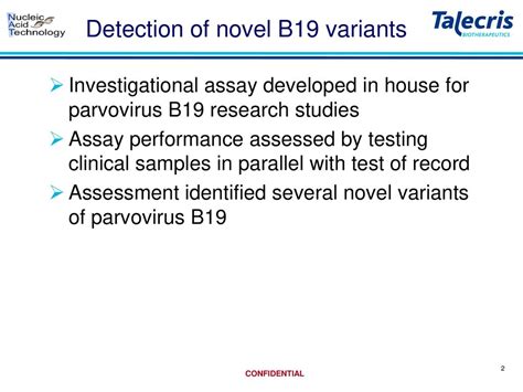 Identification of novel parvovirus B19 variants - ppt download