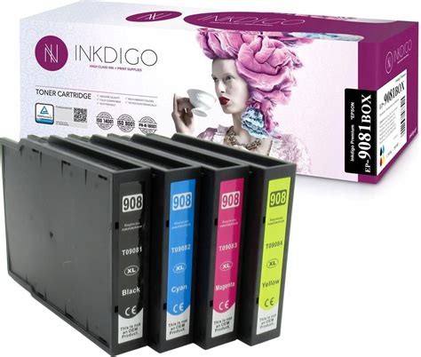 Tusz INKDIGO 4X TUSZ DO EPSON T9081 T9082 T9083 T9084 WF 6090