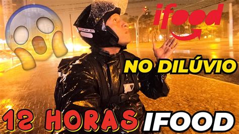 12 HORAS DE IFOOD ENTREGADOR DE BAIXO DE CHUVA Vlog O Curioso