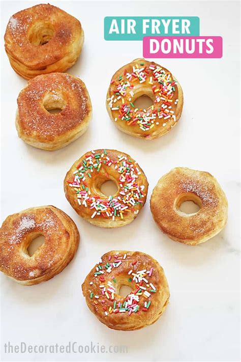 Easy Air Fryer Donuts With Cinnamon Sugar Or Sprinkles