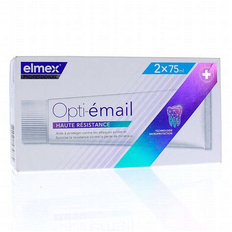 Elmex Dentifrice Opti Mail Lot De Tubes De Ml Parapharmacie