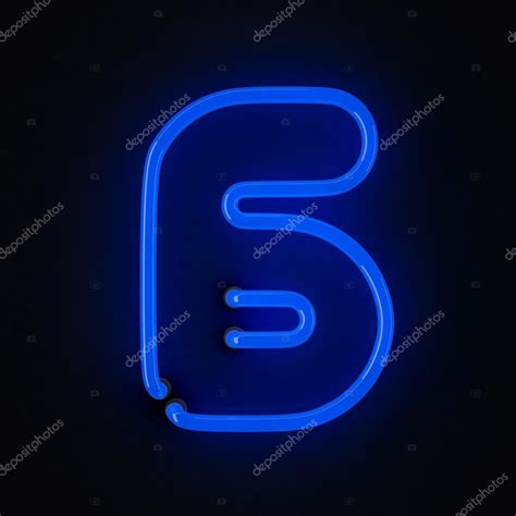 Neon number 6 Stock Photo by ©3D_pic 18879807