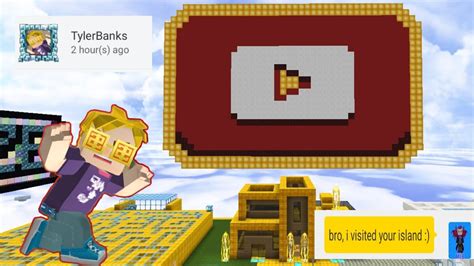 I Visited Tylerbanks Island In Skyblock Blockman Go Skyblock Youtube