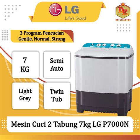 Jual Mesin Cuci 2 Tabung 7kg Lg P 7000 N Shopee Indonesia