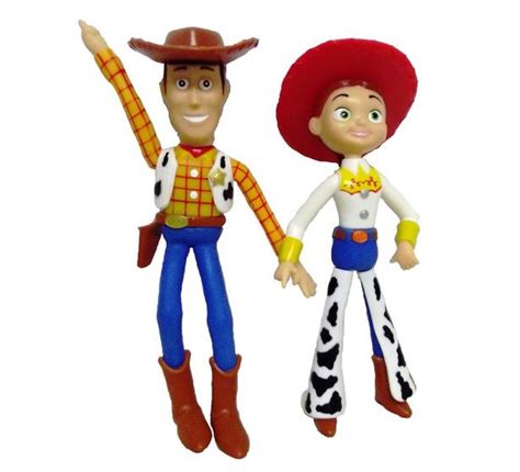 Woody E Jessie Bonecos Articulados De Vinil Atoxico Toy Story