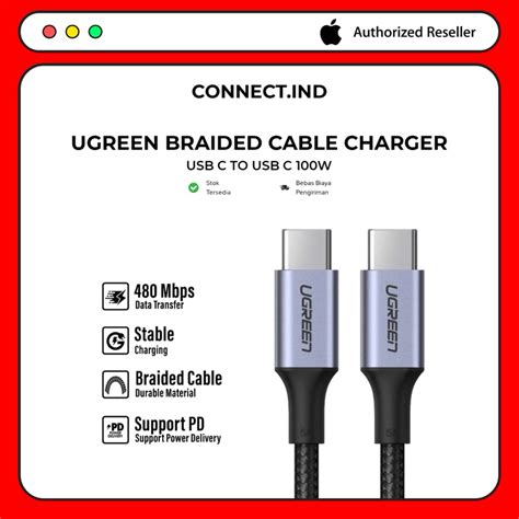 Jual Ugreen Kabel Charger USB C To Type C 100W Fast Charger Iphone 15