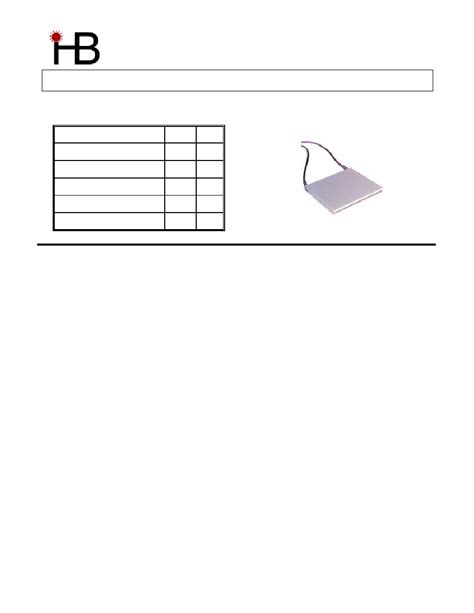 TEC1-12706 datasheet(1/3 Pages) ETC2 | Thermoelectric Cooler