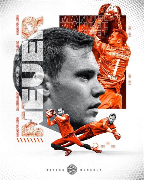 Football Poster Design With Neuer From Fc Bayern Munchen I Show You