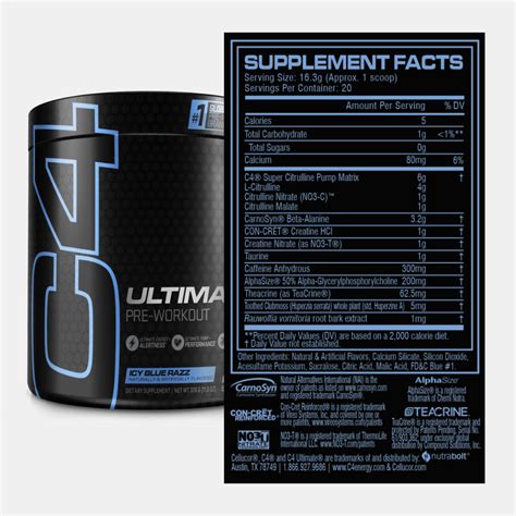 Cellucor C4 Ultimate Body Nutrition Labs