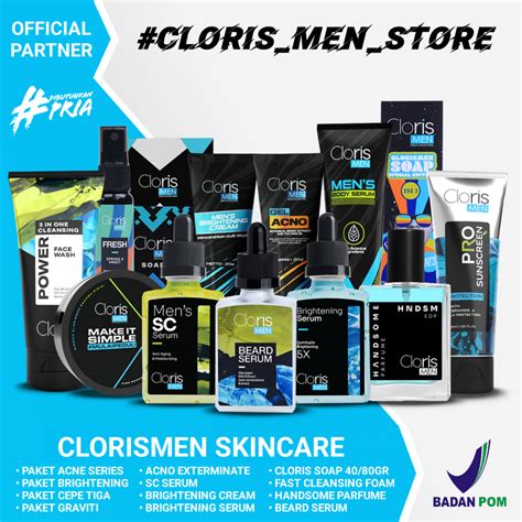 Jual Clorismen Skincare Perawatan Wajah Pria Paket Lengkap Brightening