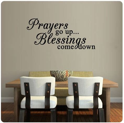 Prayers Go Up Blessings Come Down Religious Wall Decal