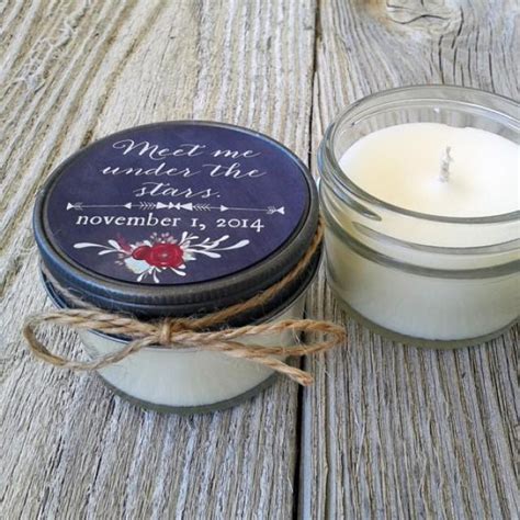 Set Of 12 4 Oz Candle Wedding Favor Soy Personalized Wedding