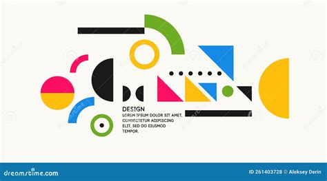 Composition with Geometric Shapes. Abstract Background for Design ...