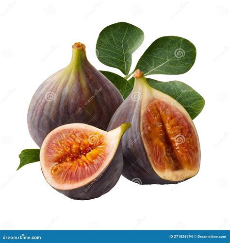 Generative AI Realistic Picture Of Whole And Halved Fresh Ripe Fig