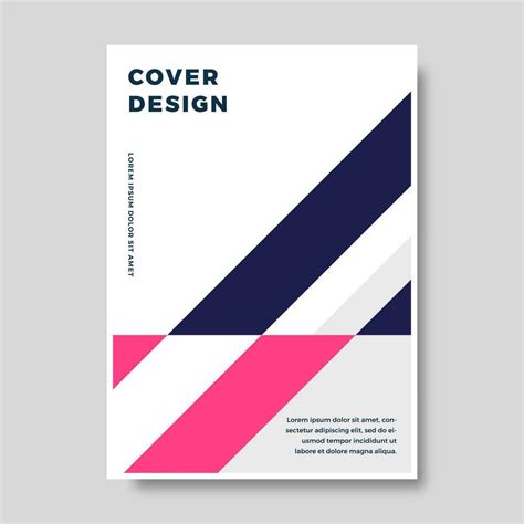 Book Cover Brochure Designs In Geometric Style Vector Illustration