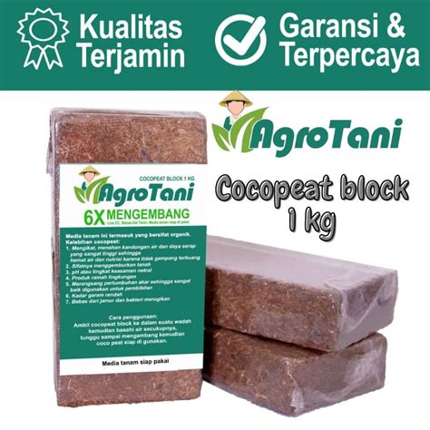 Jual Cocopeat Block 1 Kg Sabut Kelapa Halus Dan Mengembang Media Semai