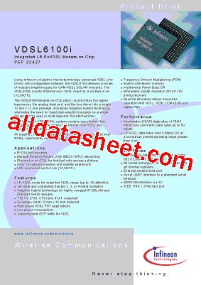 Vdsl I Pdf Infineon Technologies Ag