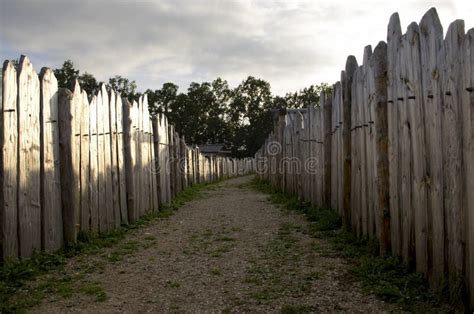 Wooden Fortifications Of The Early Middle Ages Reconstruction Stock