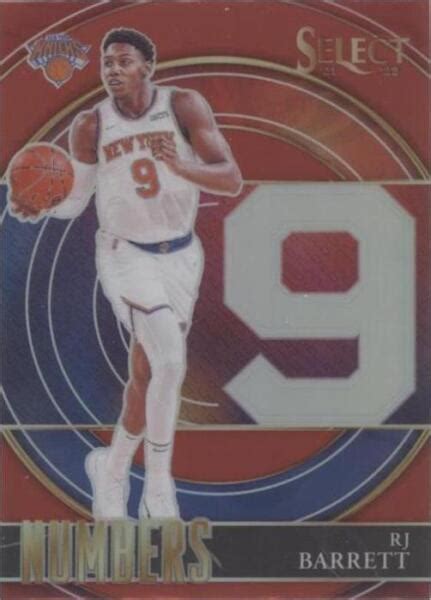 Panini Select Select Numbers Red Prizm Rj Barrett For