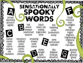 Sensationally Spooky Words - Halloween Word List | Halloween words ...