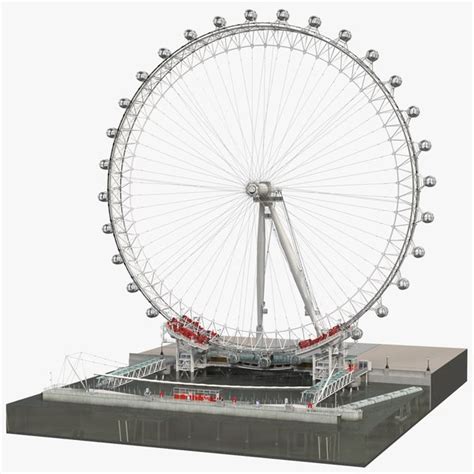 3D London Eye Millennium Wheel TurboSquid 1619149