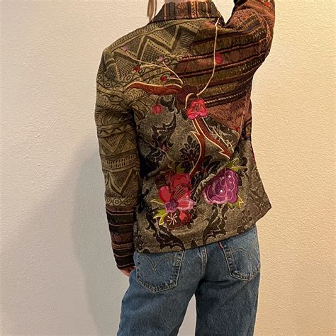 90s Vintage Coldwater Creek Blazer Mixed Media Depop