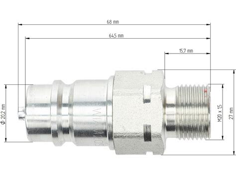 Szybkoz Cze Hydrauliczne Euro Wtyczka M X Gwint Zewn Tr