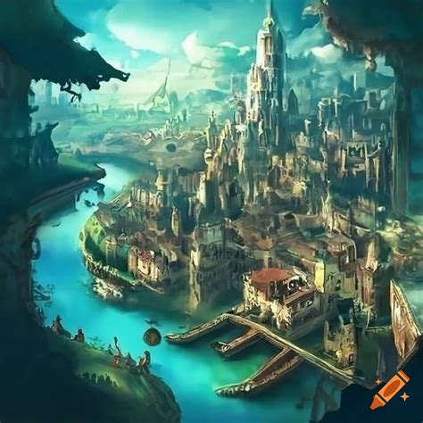 Map of a magical city on Craiyon