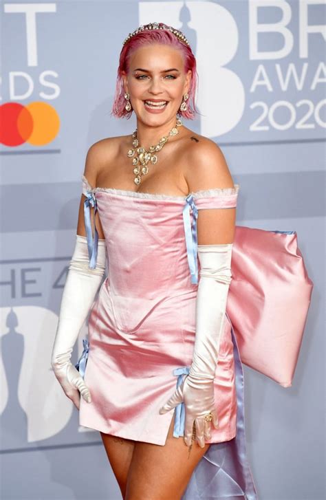 Anne Marie In Pink Bow Gown 2020 Brit Awards