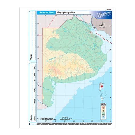 Mapa Rivadavia N Buenos Aires Fis Pol Print Copy